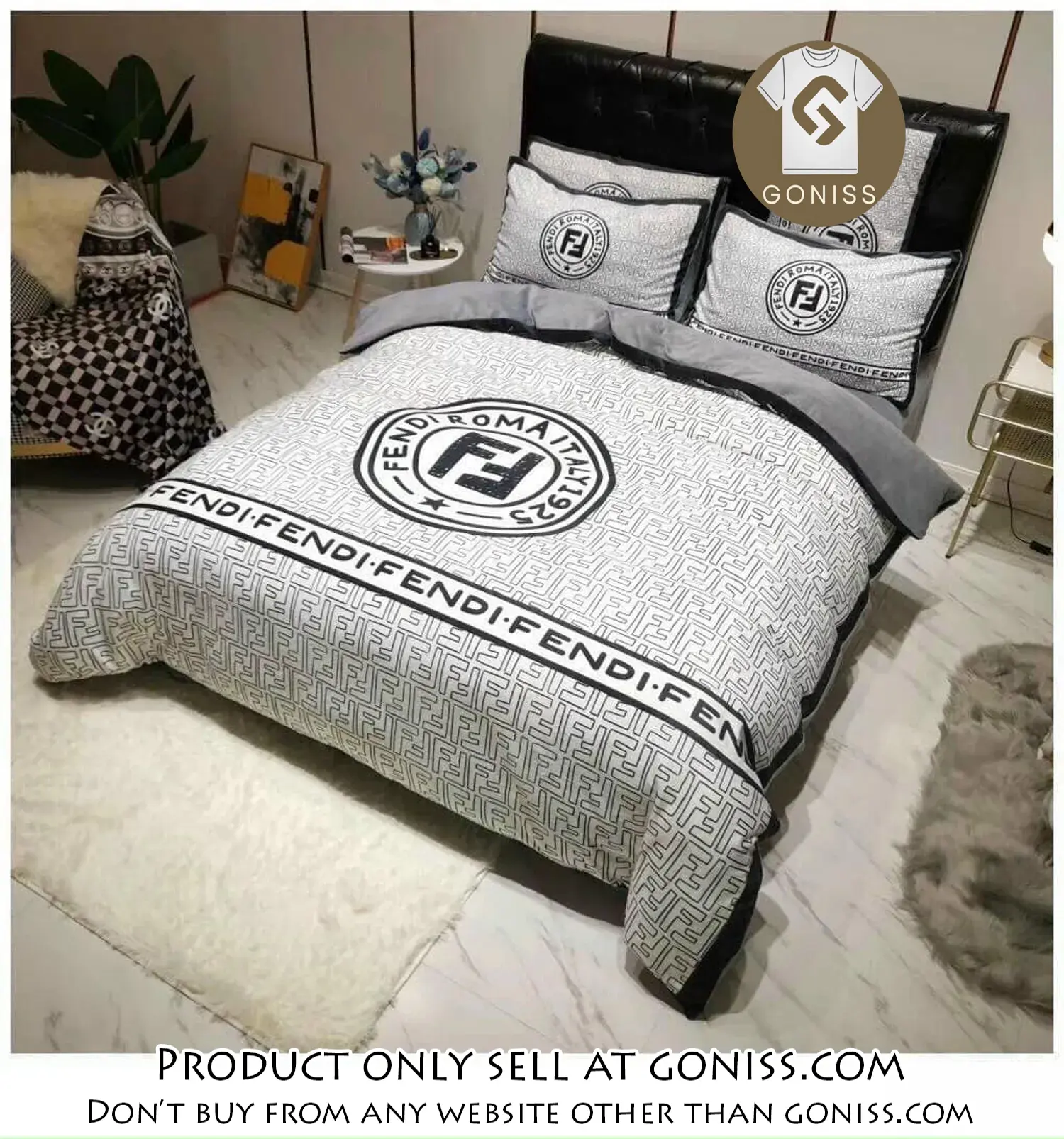 Fendi luxury brand highend bedding set home decor gn5425066